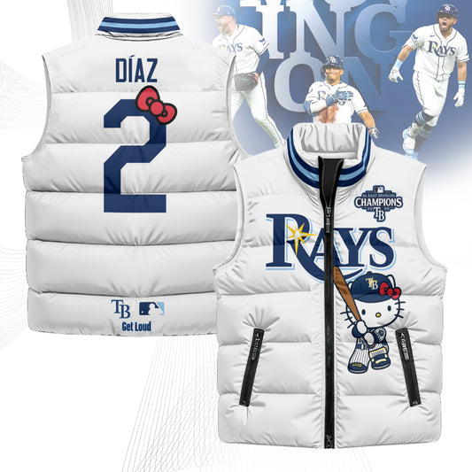 TB x Meow KT 2026 AL East Champs Puffer Vest - Printed