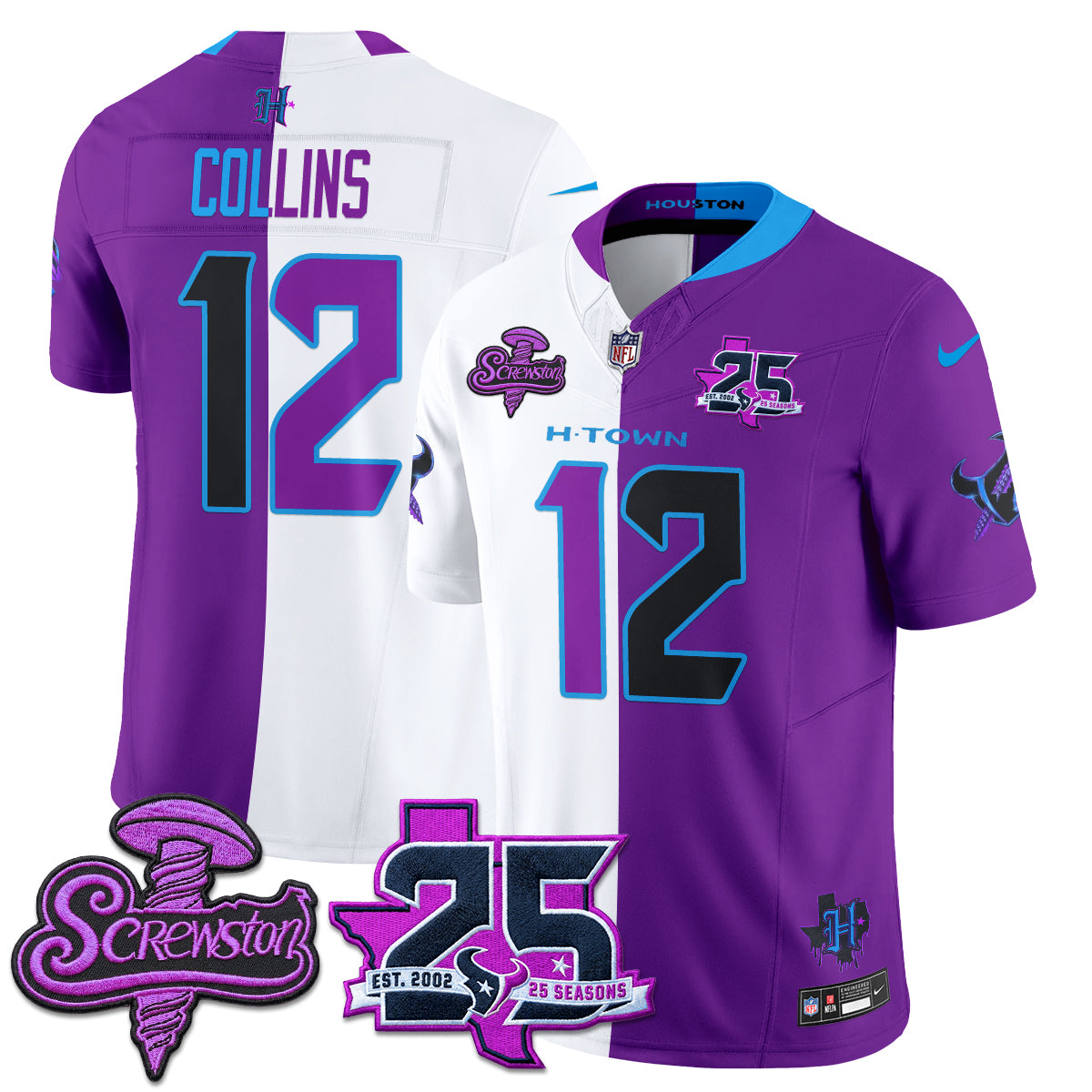HOU DJ Screw Split Vapor Jersey - Stitched