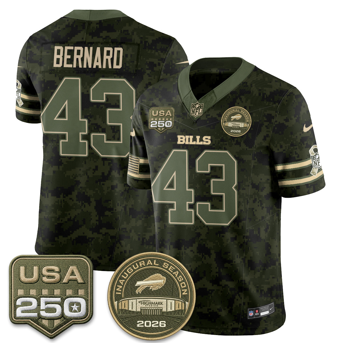 BUF 2026 Salute to Service Edition Vapor Jersey - Stitched