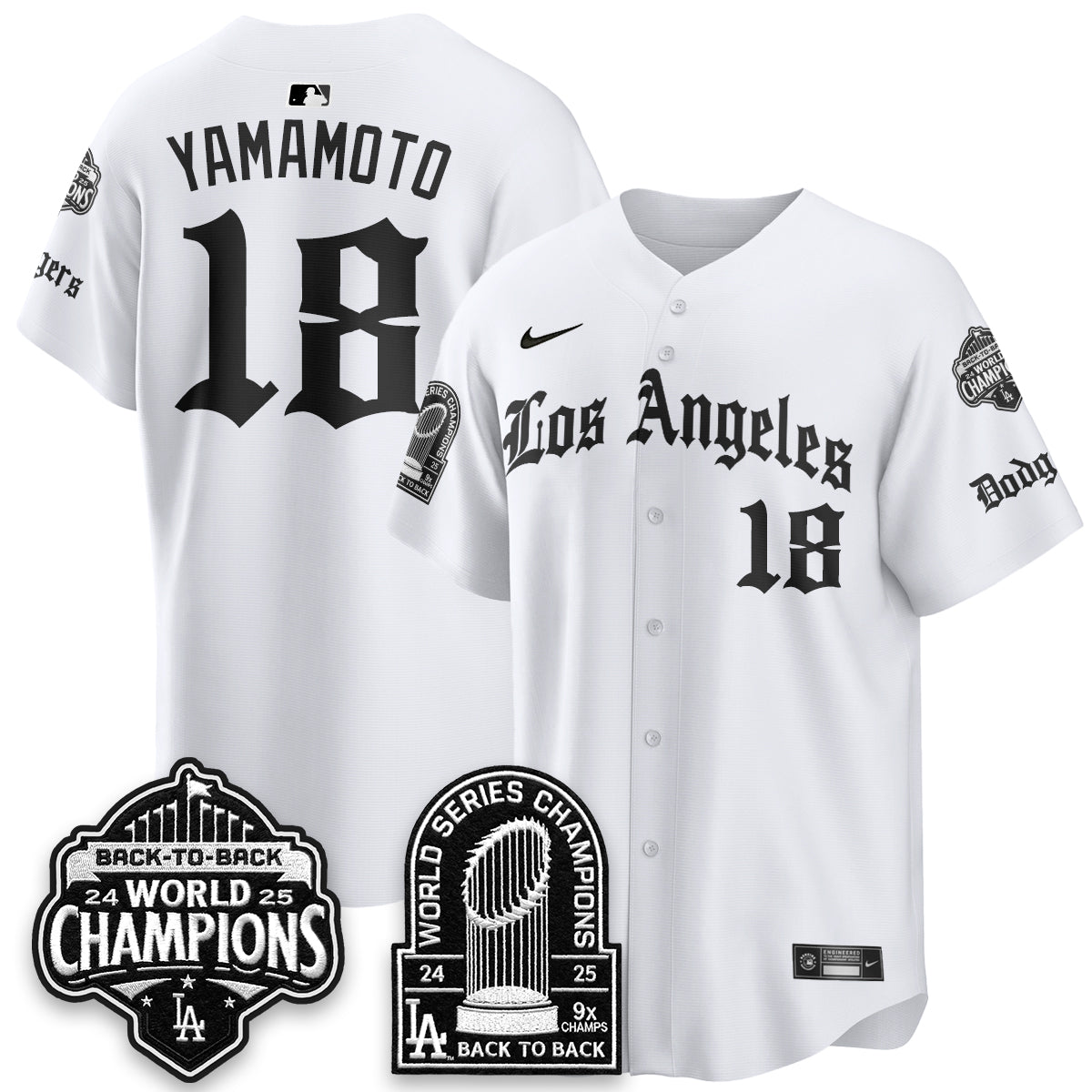 LAD WS Champions Back 2 Back Patch Vapor Premier Limited Gothic Gold Edition Jersey - All Stitched