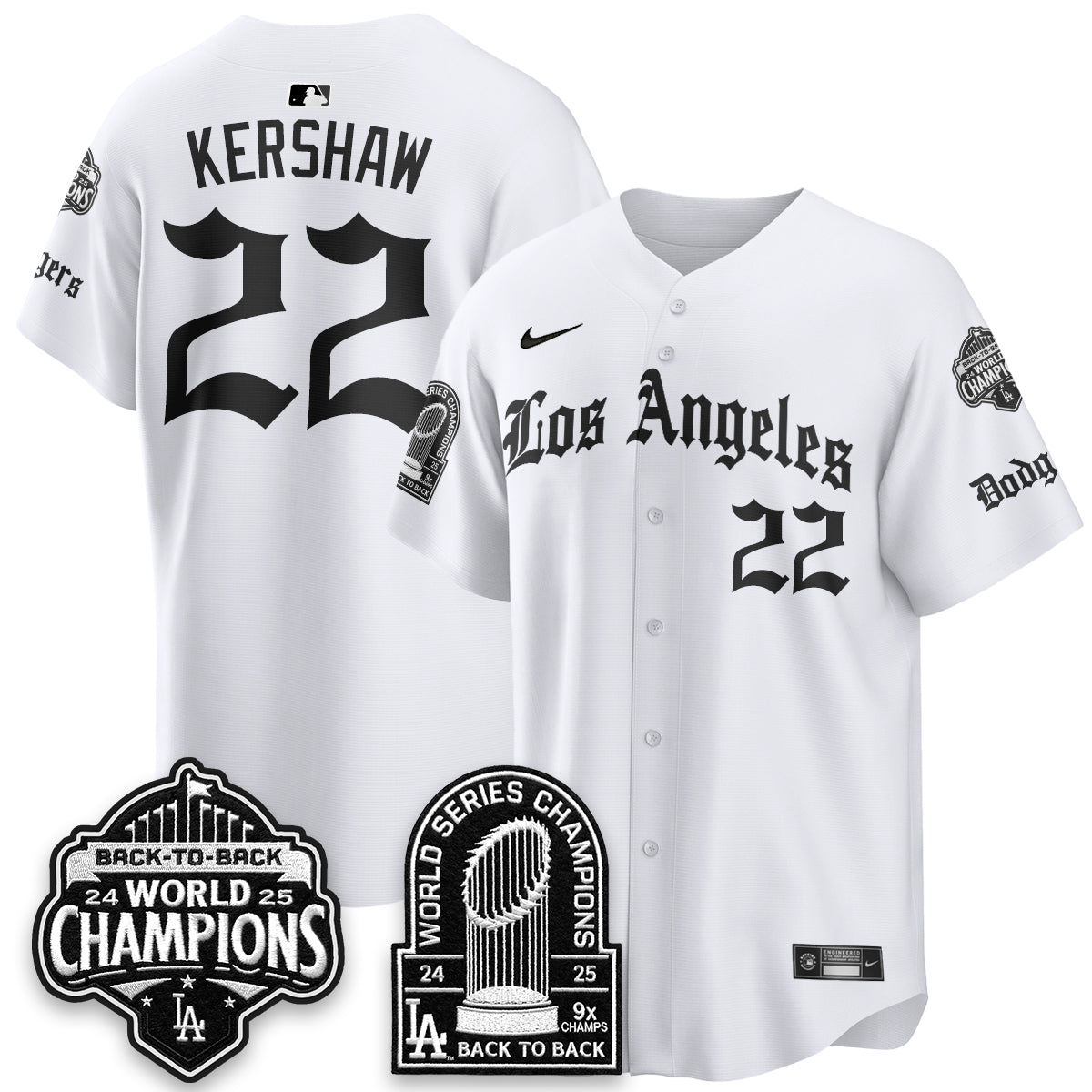 LAD WS Champions Back 2 Back Patch Vapor Premier Limited Gothic Gold Edition Jersey - All Stitched