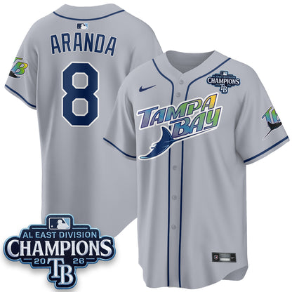 Tampa Bay Rays 2026 AL East Champs Vapor Jersey - Stitched