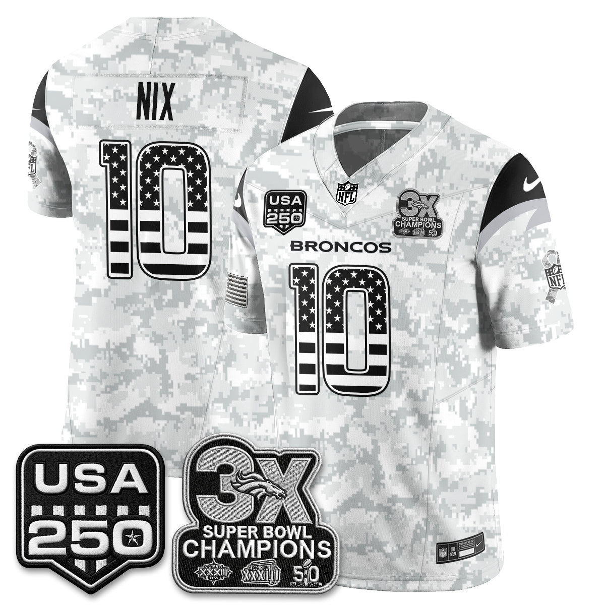 Denver Broncos 2026 Salute to Service Edition Vapor Jersey - Stitched