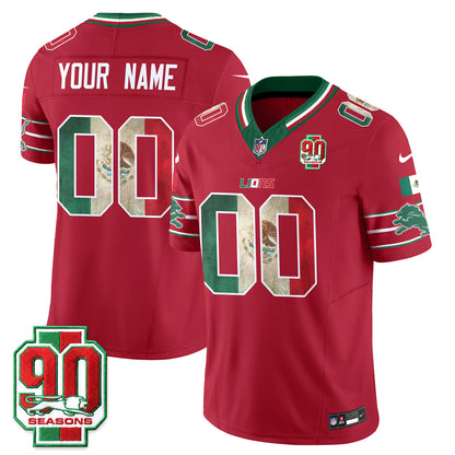 DET Mexico Edition Vapor Custom Jersey - Stitched