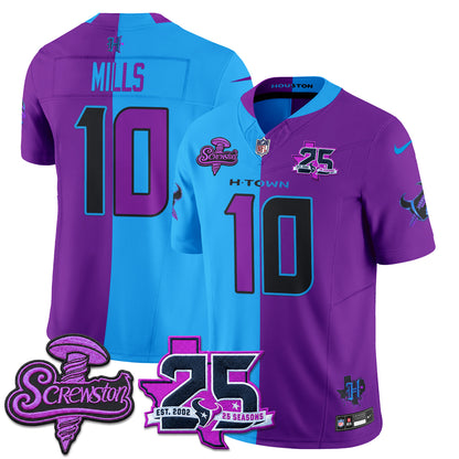 HOU DJ Screw Split Vapor Jersey - Stitched