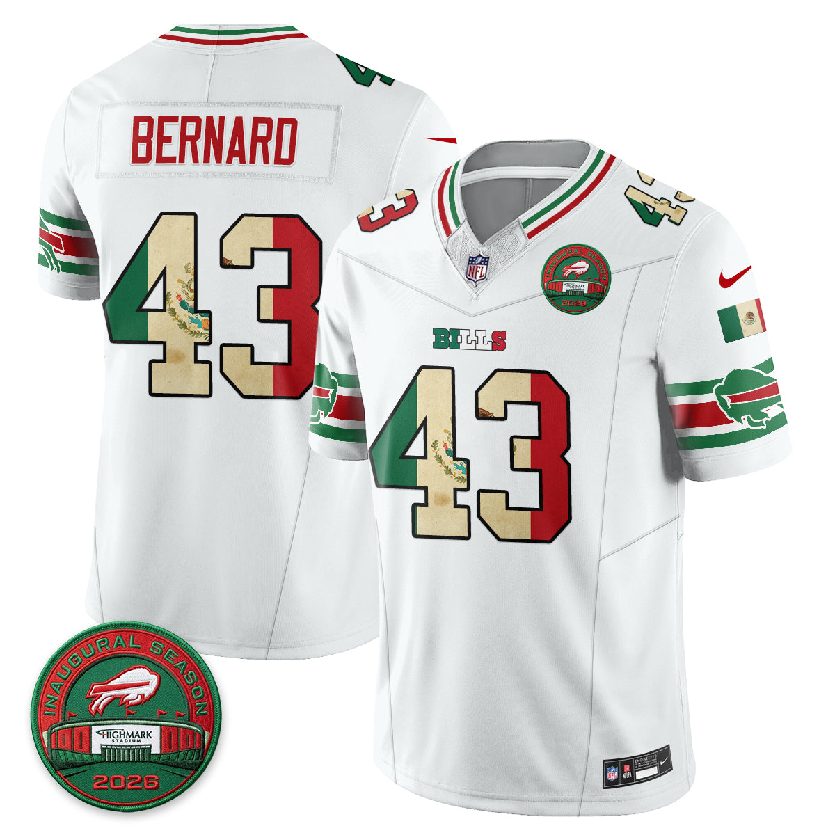 Buffalo Bills Mexico Edition Vapor Jersey - Stitched