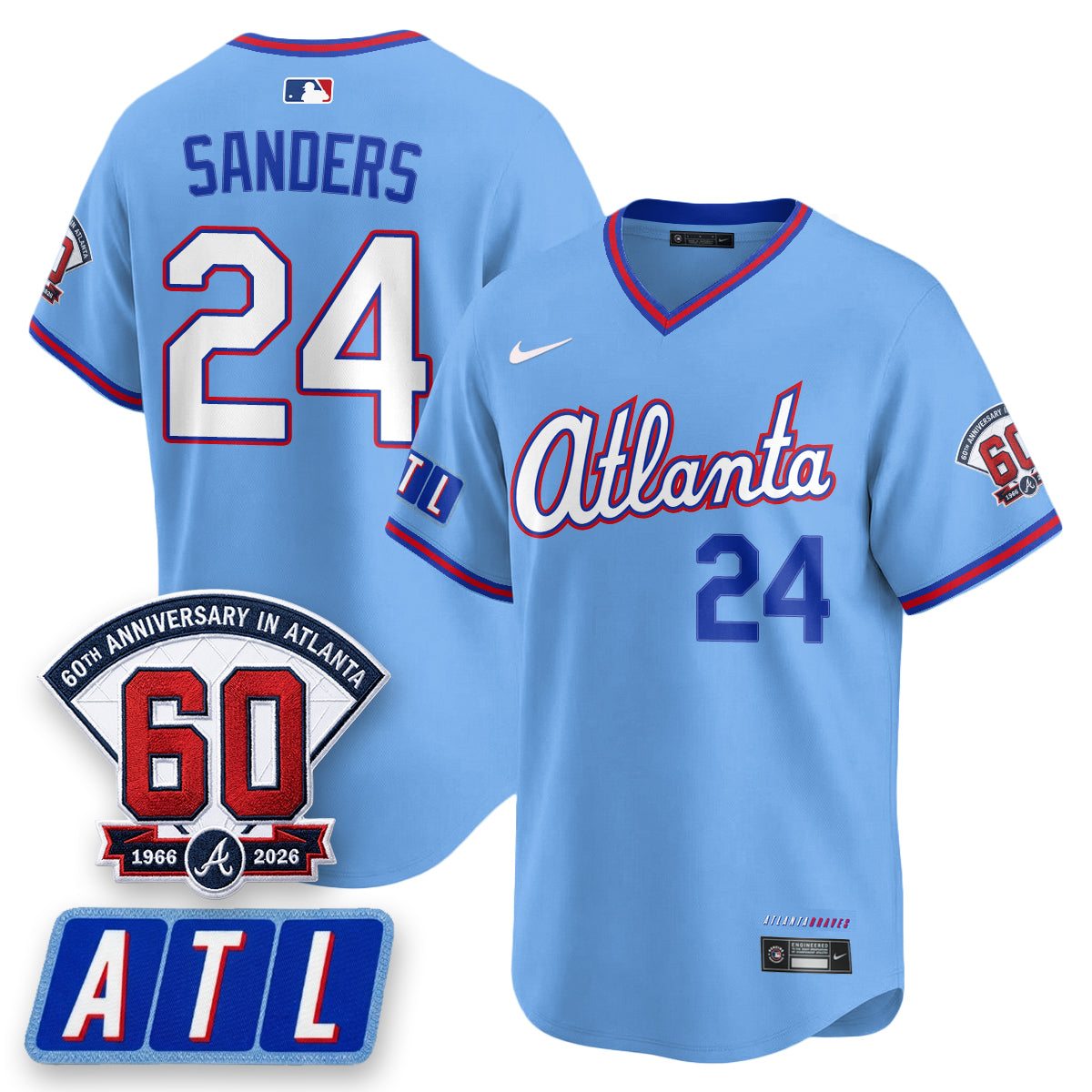 ATL 2026 City Connect - 60th Anniversary in Atlanta Patch Vapor Limited Jersey - All Stitched