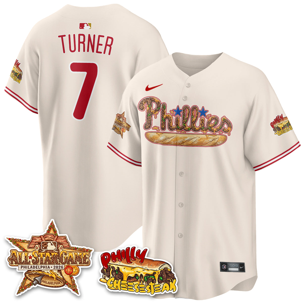 Philadelphia Phillies Cheesesteak Edition Vapor Limited Jersey - Stitched