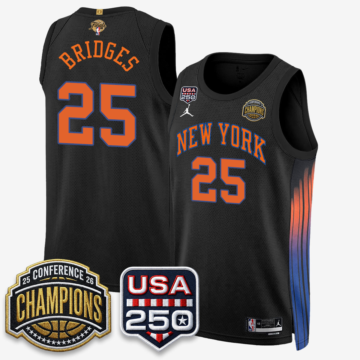 New York Knicks 2026 NBA Eastern Conference Champions City Edition Jersey V2- Stitched
