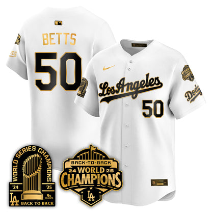 LAD Gold Collection Limited Gold Jersey - 9x & B2B Champs - All Stitched