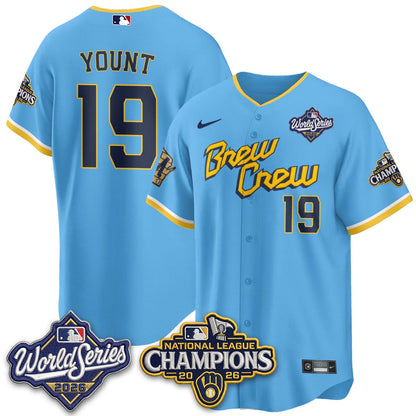 Milwaukee Brewers 2026 NL Champions Vapor Jersey - Stitched