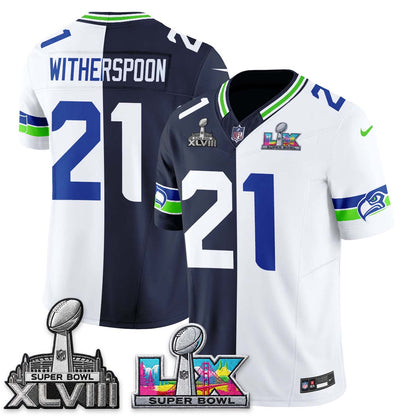SEA Throwback 2 SB Patches Vapor Jersey - Stitched