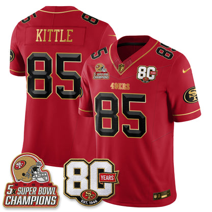 SF 80 Years & 5X Champs Vapor Jersey - Stitched