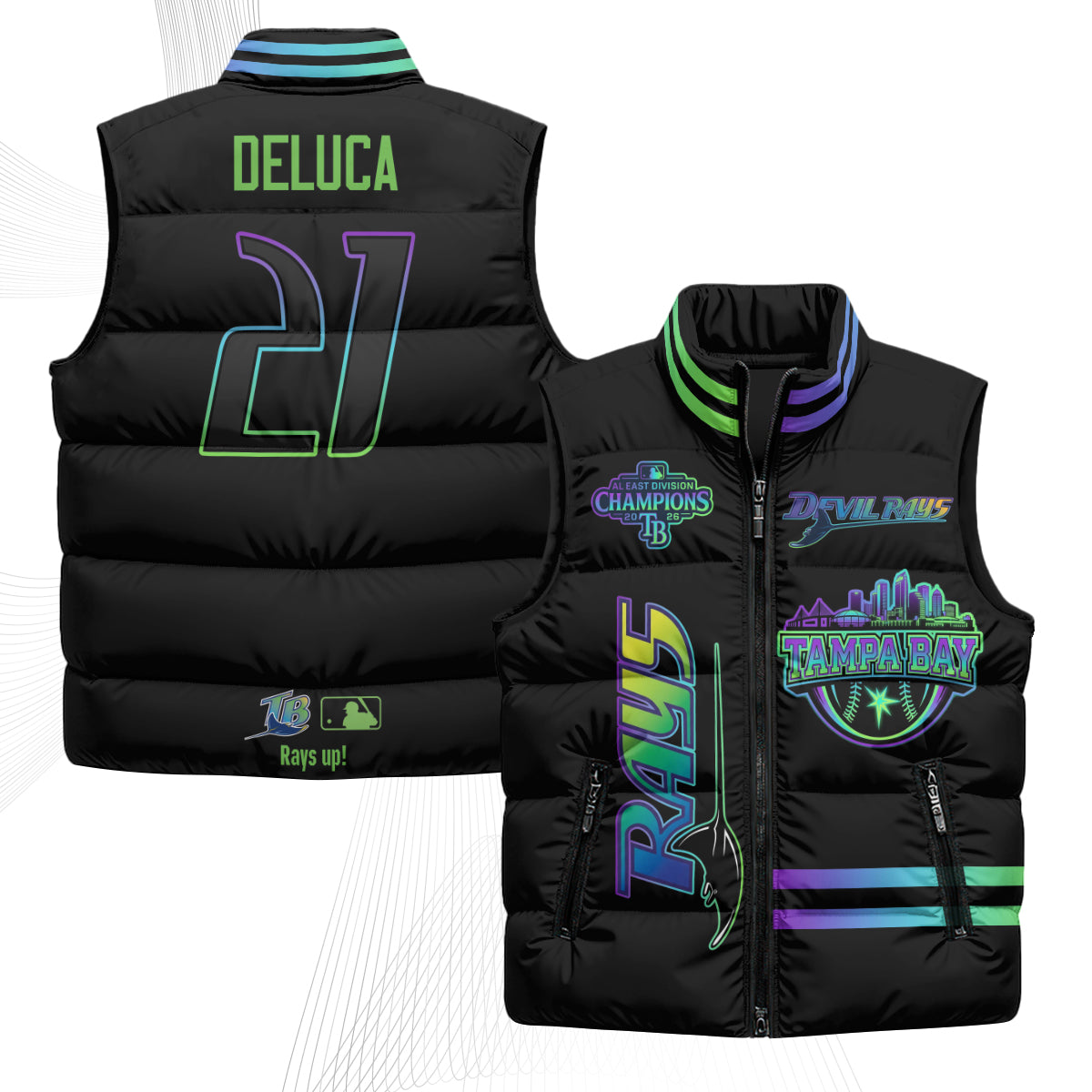 Tampa Bay Rays "Devil Rays" Puffer Vest - Printed