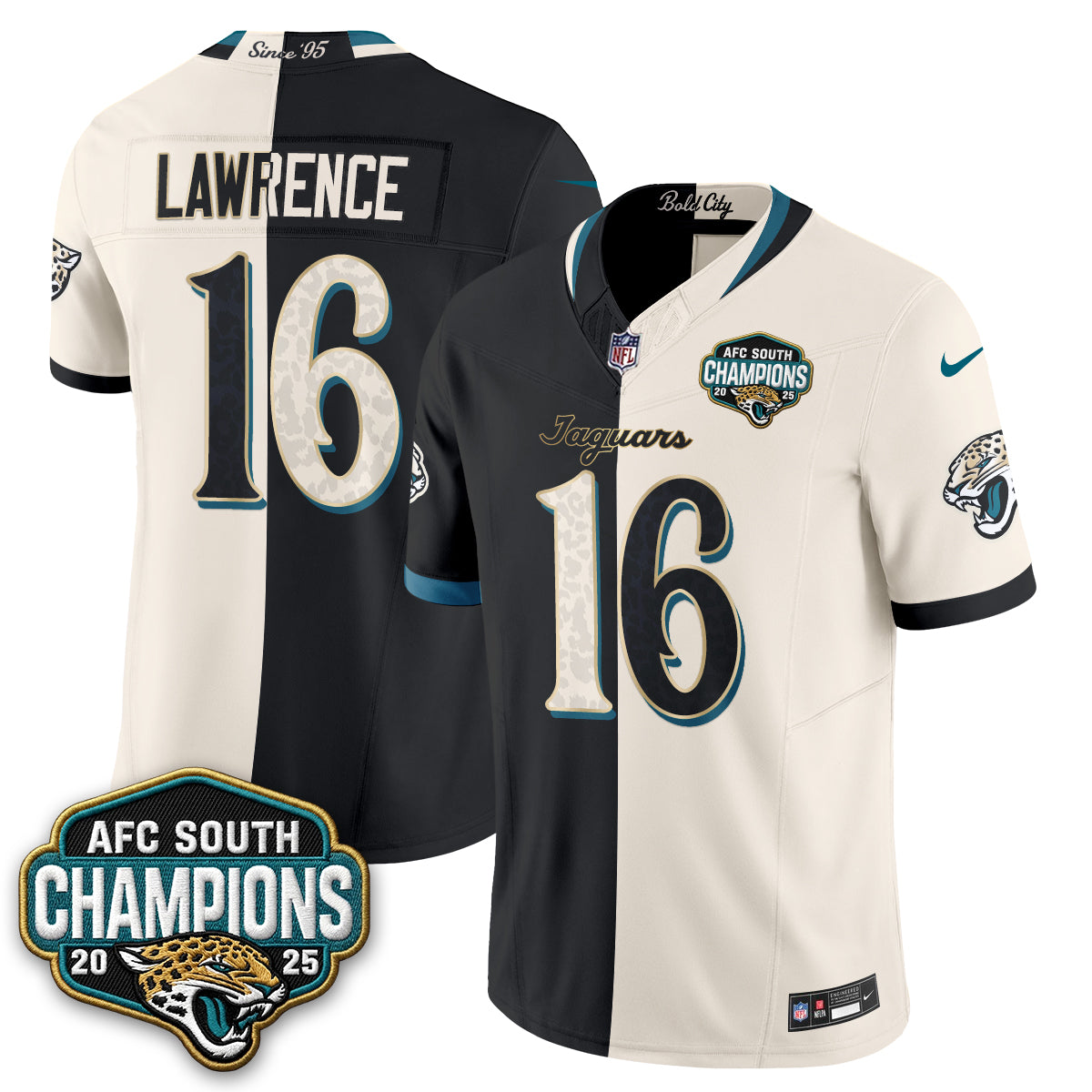 Jacksonville Jaguars 2026 Rivalries Split Vapor Jersey - Stitched