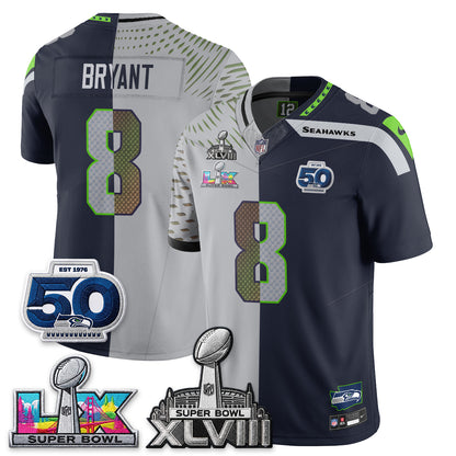 Seattle Seahawks SB LX Champs Split Edition Vapor Jersey - Stitch