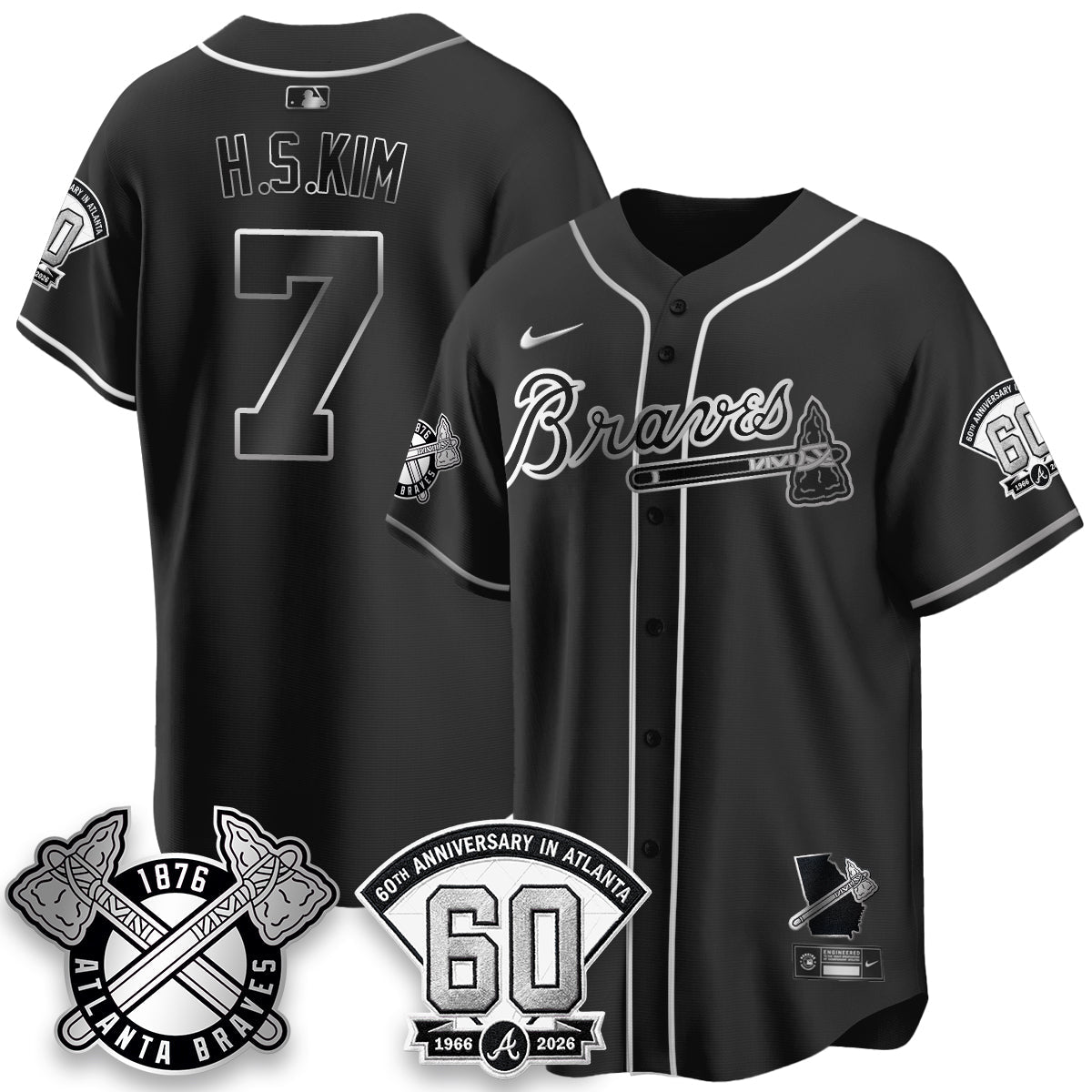 ATL 60th Anniversary Silver Edition Vapor Limited Jersey - All Stitched