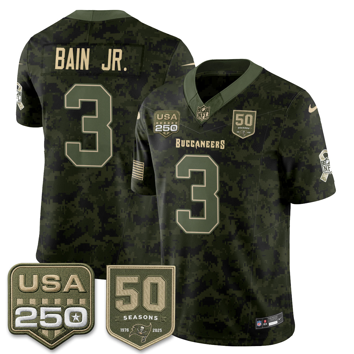 TB 2026 Salute to Service Edition Vapor Jersey - Stitched (Tiktok)