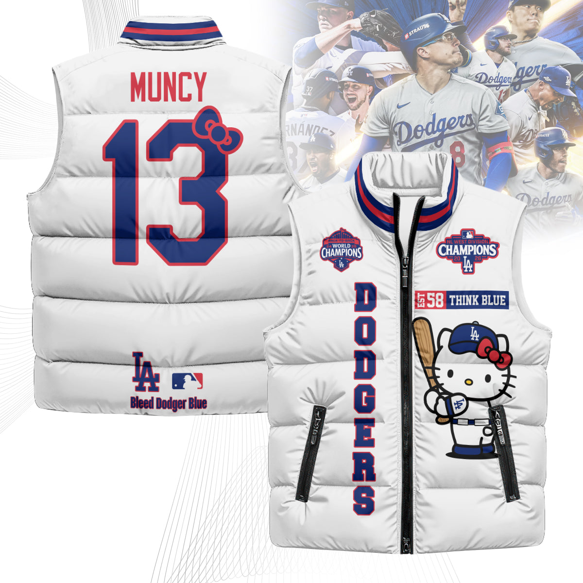 LAD x Meow KT Puffer Vest - Printed