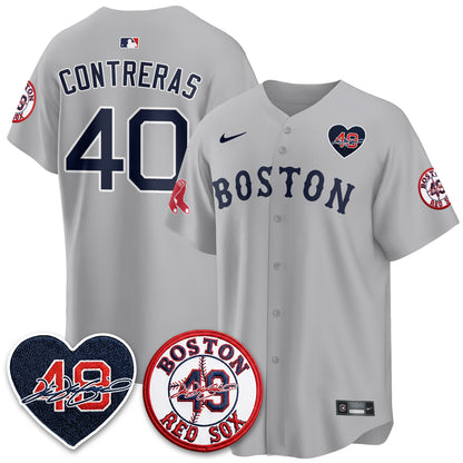 BOS Tim Wakefield Memorial Patch Vaper Premier Limited Jersey - All Stitched