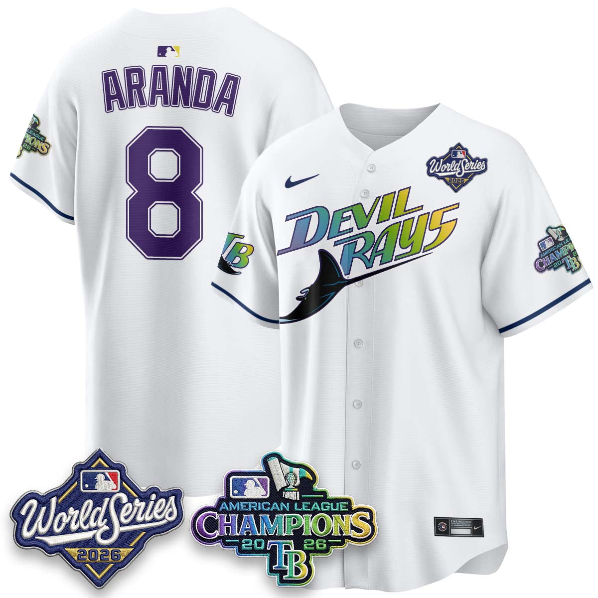 TB WS26 & AL Champions Throwback Jersey - Stitched