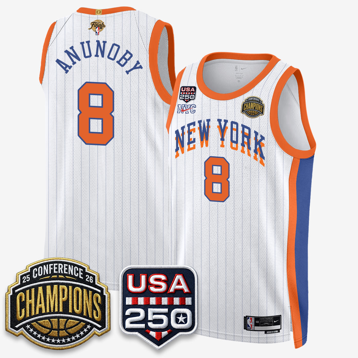 New York Knicks 2026 NBA Eastern Conference Champions City Edition Jersey V2- Stitched