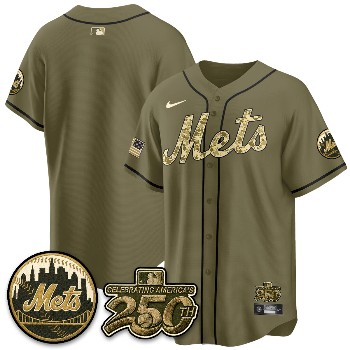 NYM Armed Forces Day Vapor Premier Limited Jersey - All Stitched V2