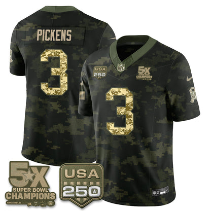 DAL 2026 Salute to Service Edition Vapor Jersey V2- Stitched
