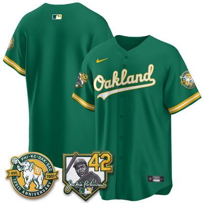 OAK 2026 Jackie Robinson Day - Celebrating 125 Years Limited Vapor Jersey - All Stitched