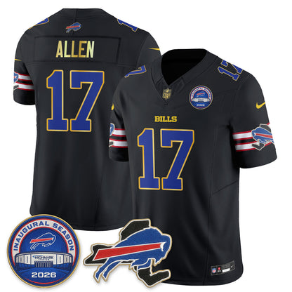 BUF 2026 Royal Gold Trim Edition Vapor Jersey - Stitched