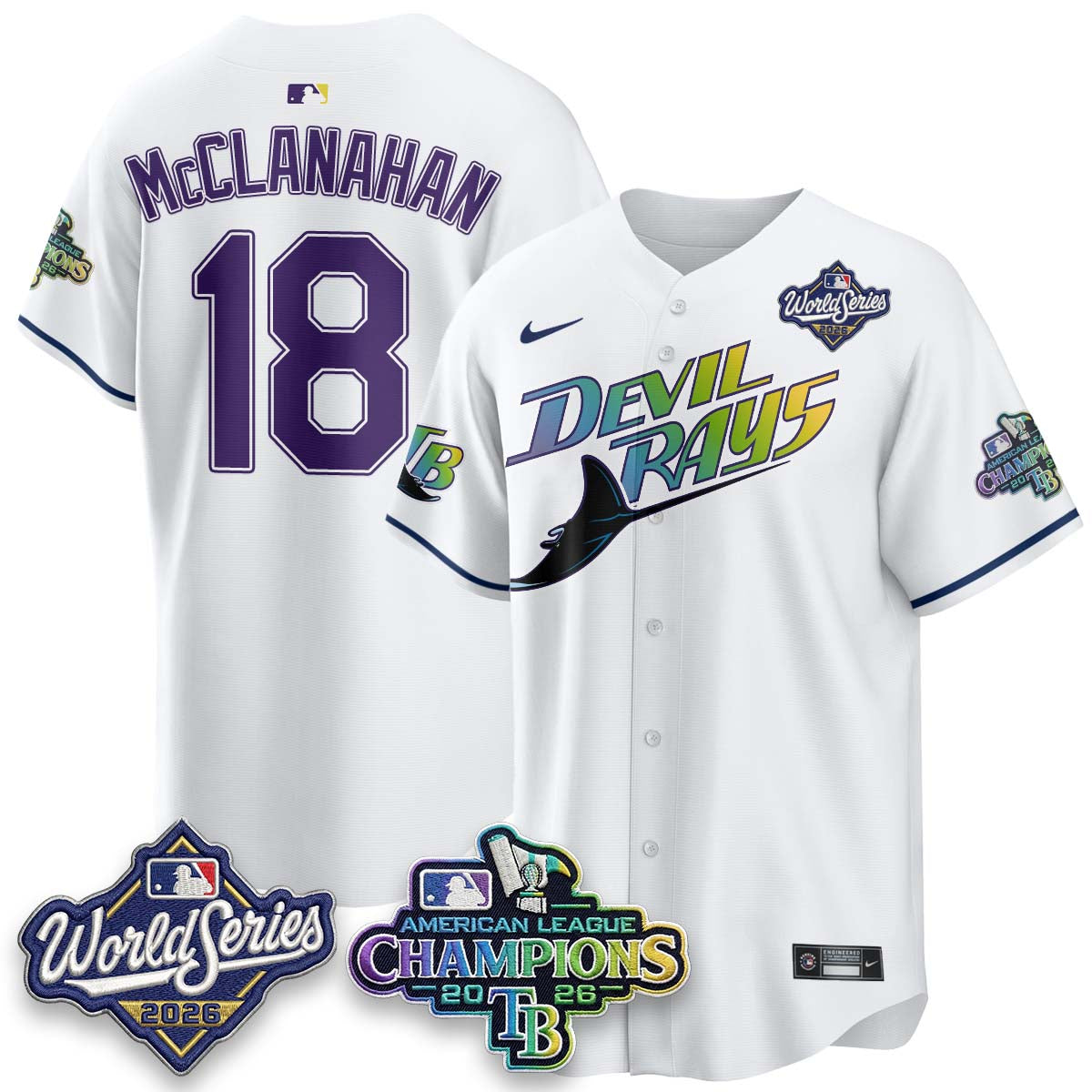 TB WS26 & AL Champions Throwback Jersey - Stitched