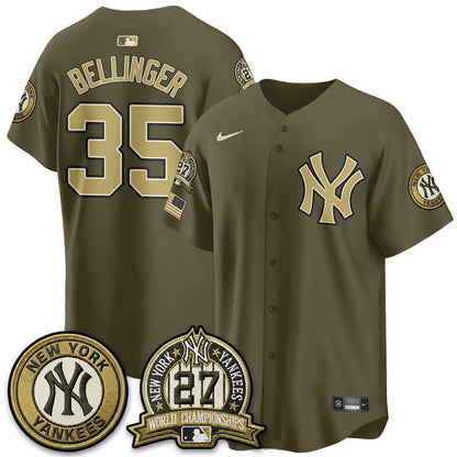 NYY New Era Olive 2026 Armed Forces Day Jersey -All Stitched