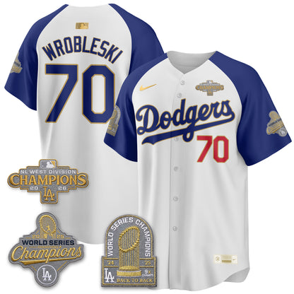 Los Angeles Dodgers 2026 NL West Champs Black Gold Vapor Jersey- Stitched