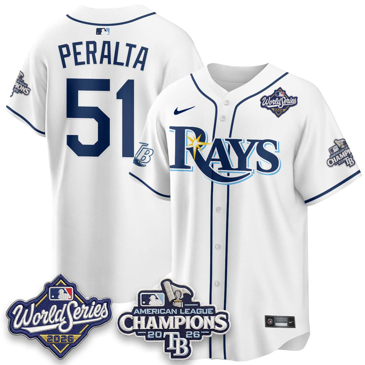 TB WS26 & AL Champions Throwback Jersey - Stitched