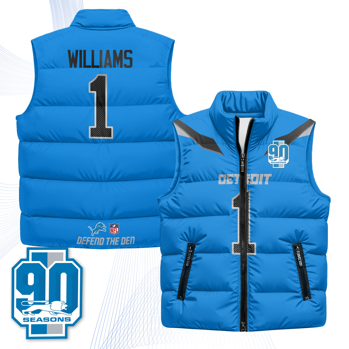 DET 2026 Rivalries Puffer Vest - Printed