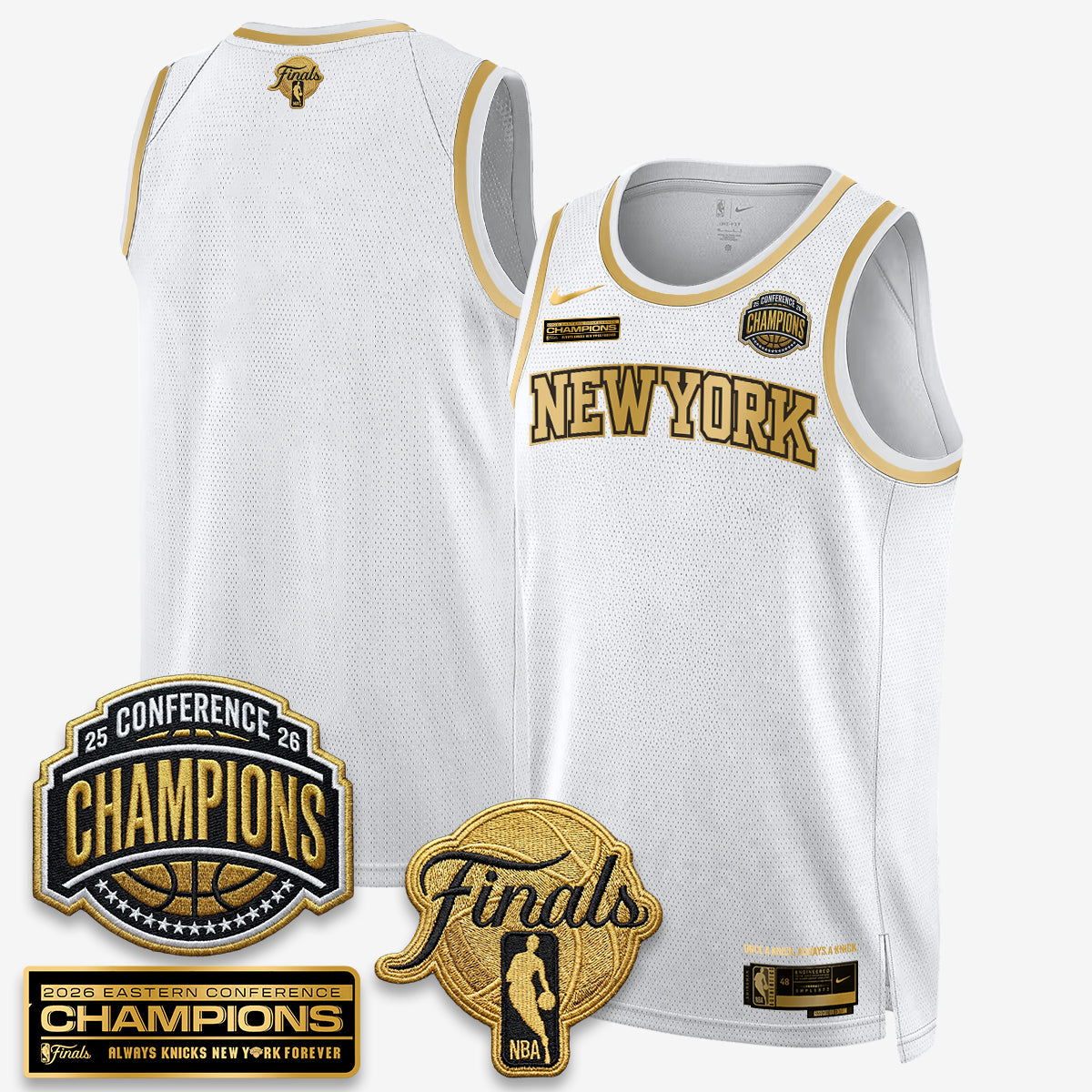 NYK 2026 NBA Eastern Conference Champions Black Gold Edition Jersey - Stitched