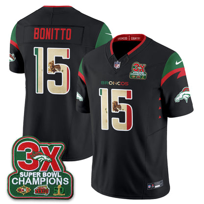 DEN 3X Champs Mexico Edition Vapor Jersey - Stitched