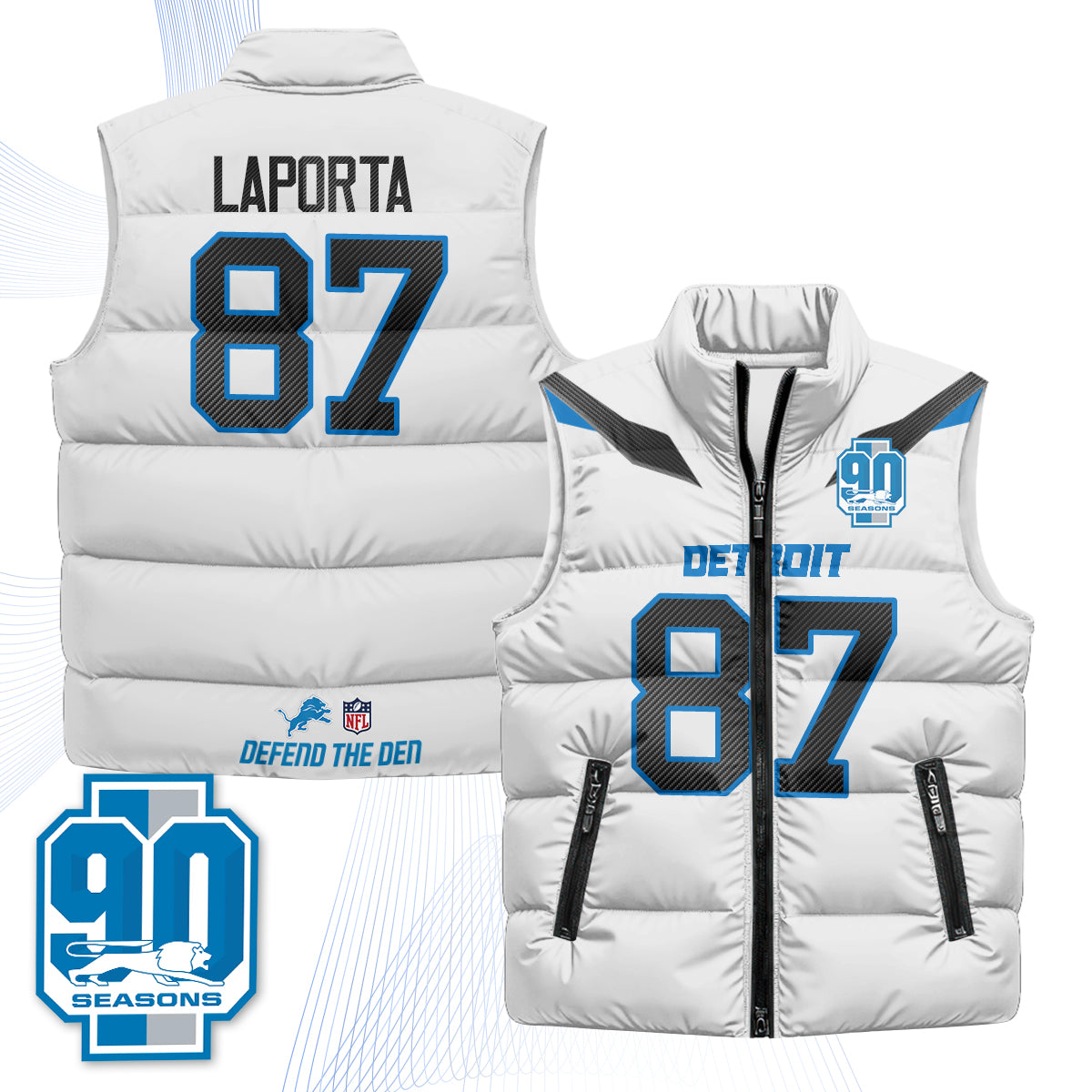 DET 2026 Rivalries Puffer Vest - Printed