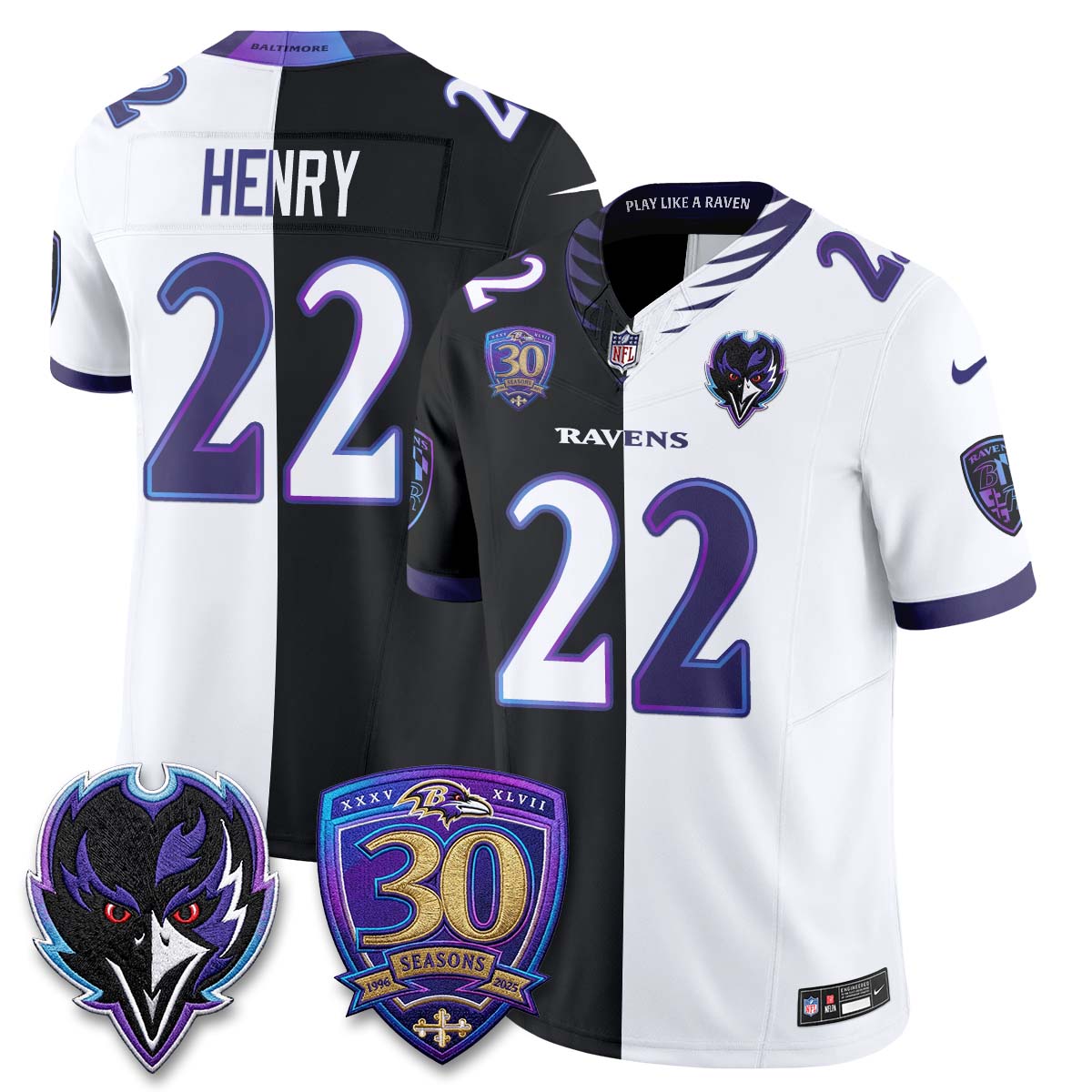 BAL The Next Flight Split Vapor Jersey - Stitched