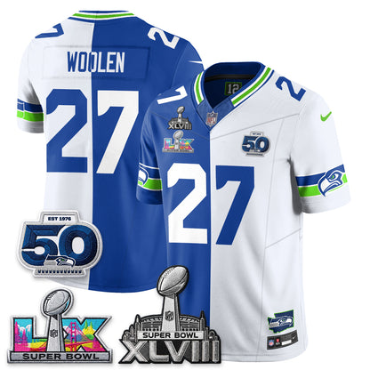 Seattle Seahawks SB LX Champs Split Edition Vapor Jersey - Stitch