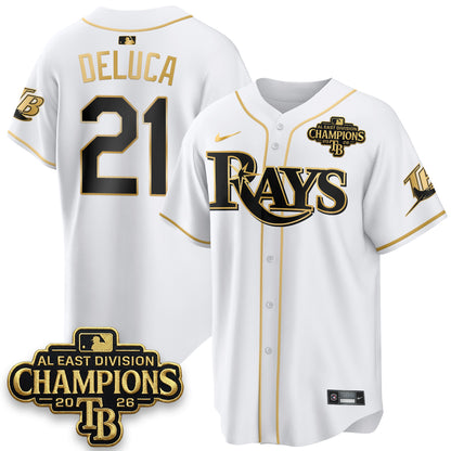 TB 2026 AL East Champs Gold Edition Vapor Jersey - Stitched