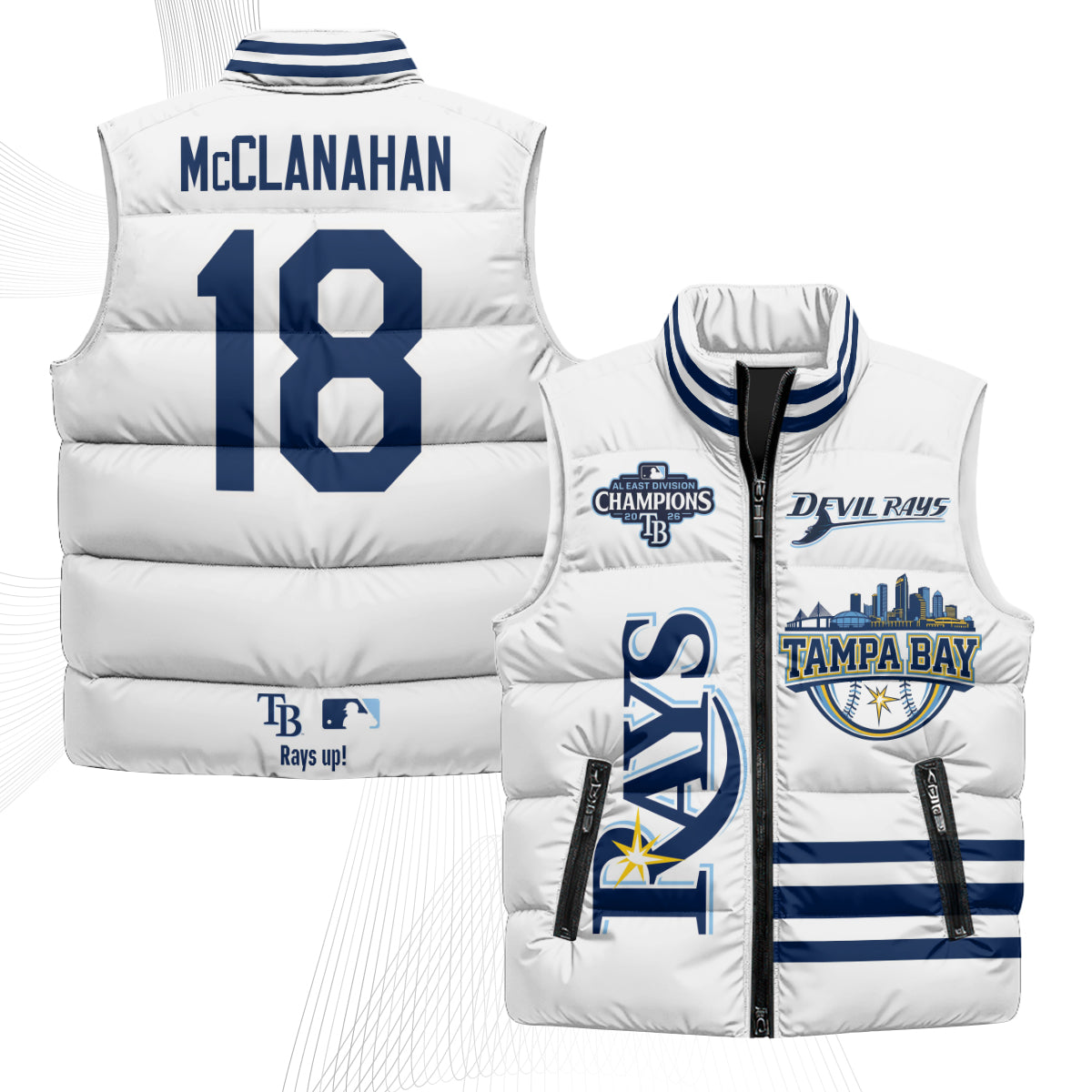 Tampa Bay Rays "Devil Rays" Puffer Vest - Printed