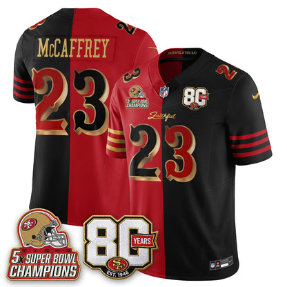SF 80 Years & 5X Champs Rivalries Vapor Jersey - Stitched