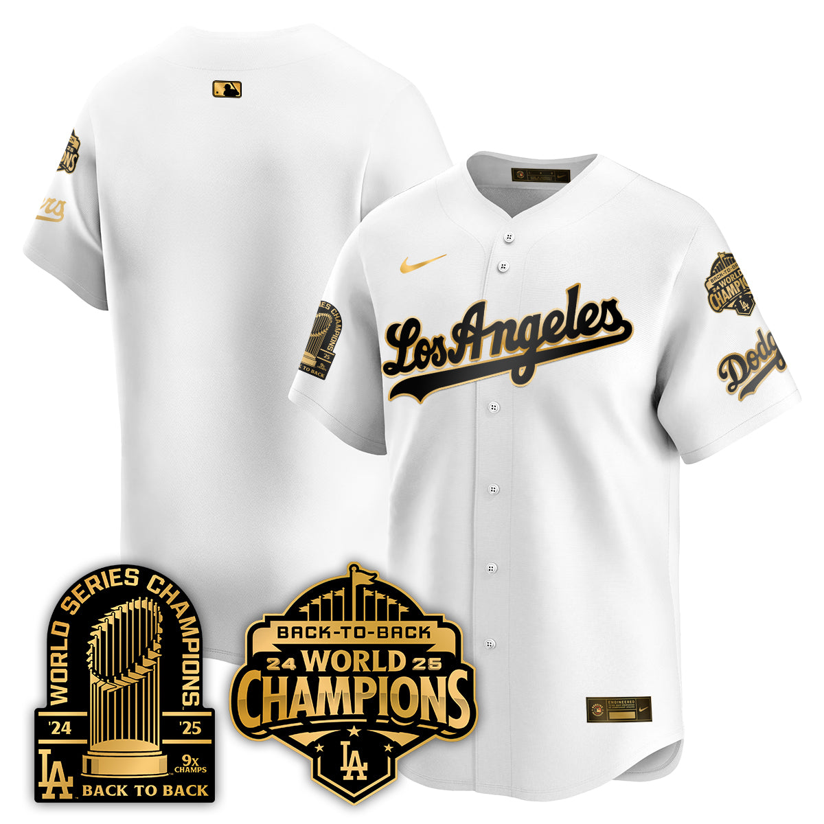 LAD Gold Collection Limited Gold Jersey - 9x & B2B Champs - All Stitched