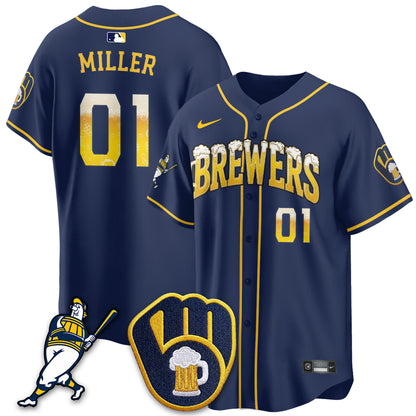 Milwaukee Brewers "Pitcher & Pint" Edition Vapor Limited Jersey - Stitched