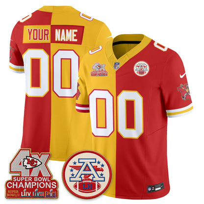KC Throwback Split Custom Vapor Jersey - Stitched