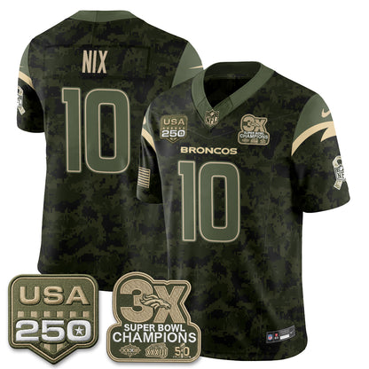 Denver Broncos 2026 Salute to Service Edition Vapor Jersey - Stitched