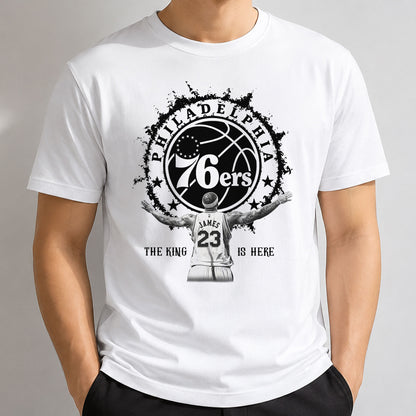 Philadelphia 76ers LeBron James #23 One Side Printed T-shirt V1