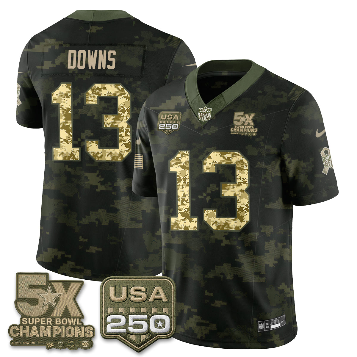 DAL 2026 Salute to Service Edition Vapor Jersey V2- Stitched