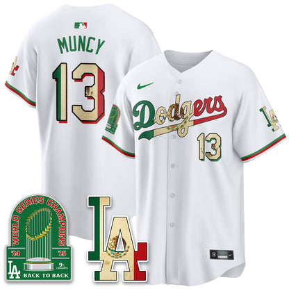 Los Angeles Dodgers Mexico Style Vapor Jersey- Stitched
